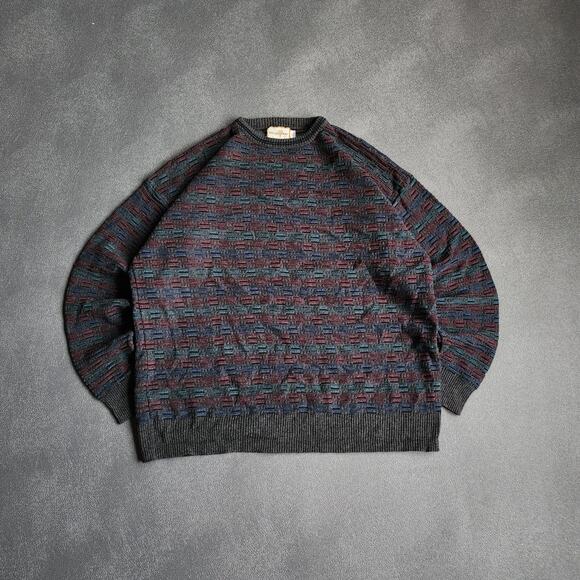 Vintage 90's Falcon Bay Acrylic Knit Grandpa Sweater XL - Picture 1 of 8